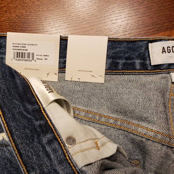 Agolde 90's Loose Fit Mid Rise, Showcase, 30 NWT - Picture 7 of 7